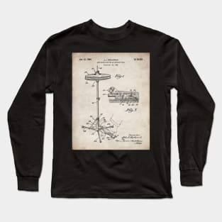 Hi Hat Drum Patent - Drummer Art - Antique Long Sleeve T-Shirt